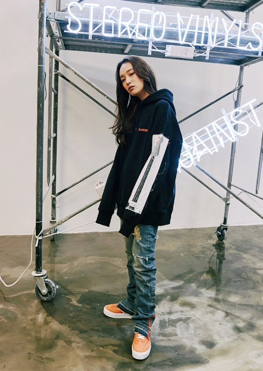 ステレオバイナルズ(Stereo Vinyls) [SS17 Colour] Base Guitar Hoodie(Black)