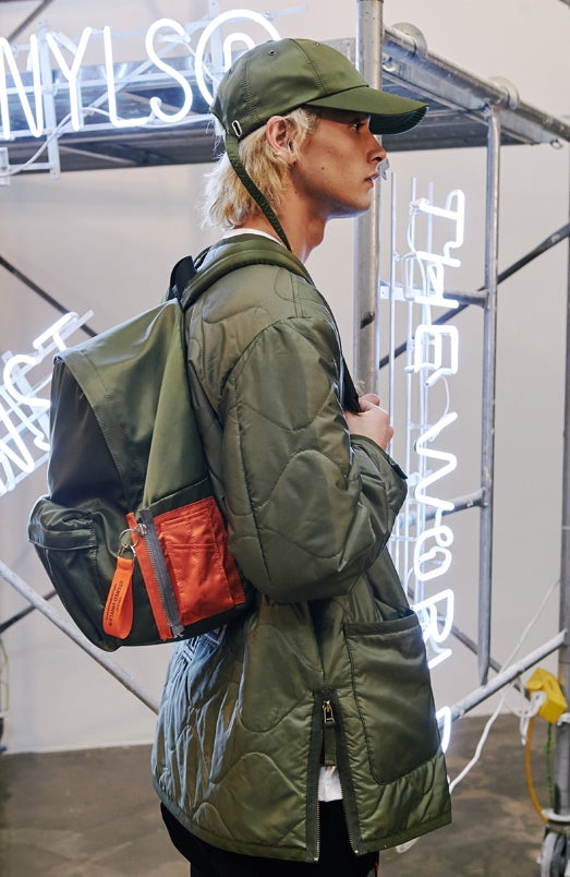 ステレオバイナルズ(Stereo Vinyls) [SS17 Colour] Colour Zip Backpack(Khaki)