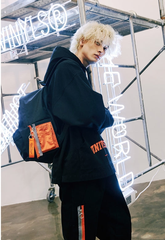 ステレオバイナルズ(Stereo Vinyls) [SS17 Colour] Colour Zip Backpack(Black)