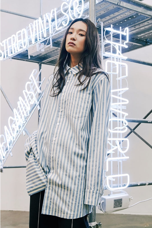 ステレオバイナルズ(Stereo Vinyls) [SS17 Colour] Fishtail Shirts(Blue)
