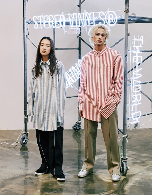 ステレオバイナルズ(Stereo Vinyls) [SS17 Colour] Fishtail Shirts(Blue)