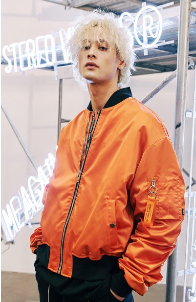 ステレオバイナルズ(Stereo Vinyls) [SS17 Colour] MA-1 Bomber Jacket(Orange)