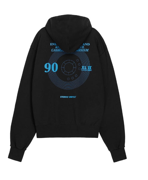 ステレオバイナルズ(Stereo Vinyls) [AW16 Music] Realistic Oversized Hoodie(Black)