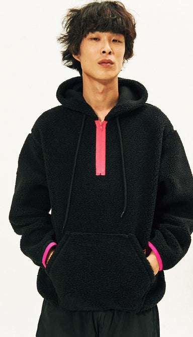 ステレオバイナルズ(Stereo Vinyls) [AW17 Pink Panther] Boa Hoody(Black)