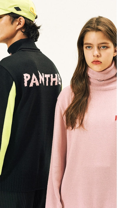 ステレオバイナルズ(Stereo Vinyls) [AW17 Pink Panther] PP Turtleneck Knit(Black)