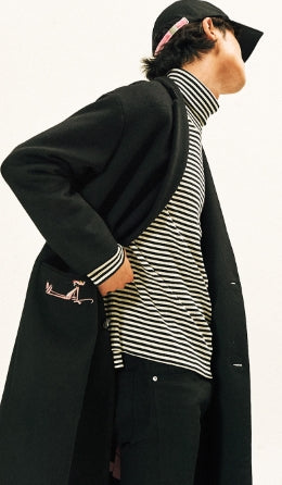 ステレオバイナルズ(Stereo Vinyls) [AW17 Pink Panther] Wool Coat(Black)