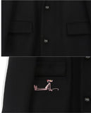 ステレオバイナルズ(Stereo Vinyls) [AW17 Pink Panther] Wool Coat(Black)