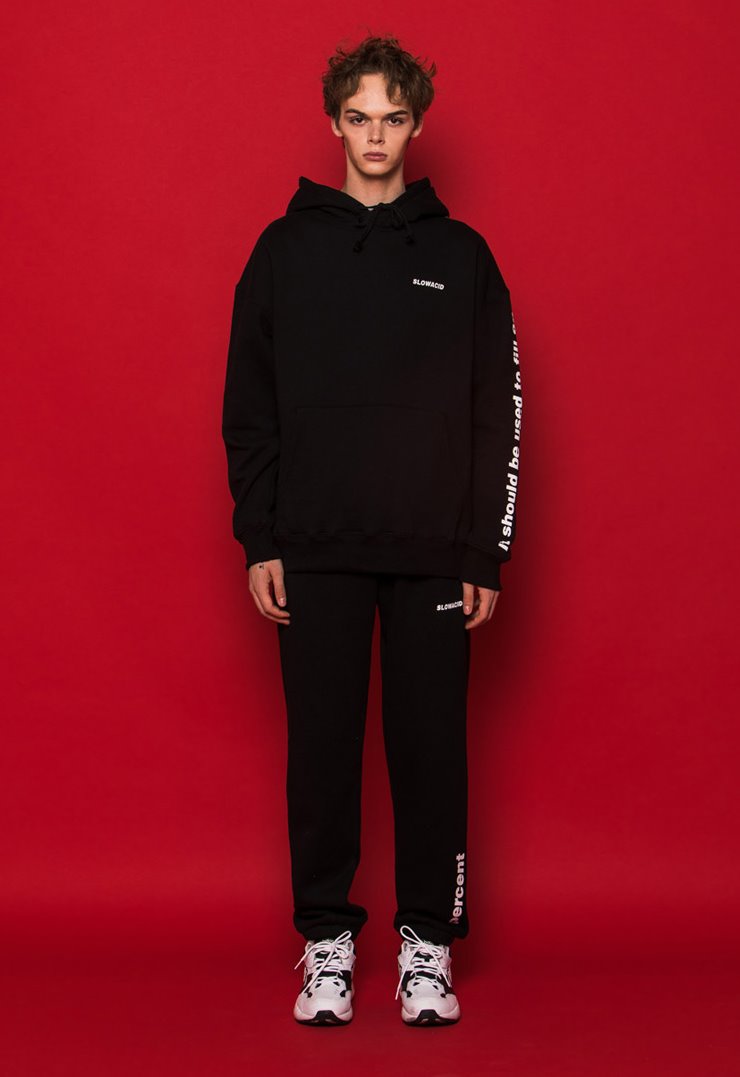 スローアシッド(SLOW ACID) Side Point Training Pants (BLACK)