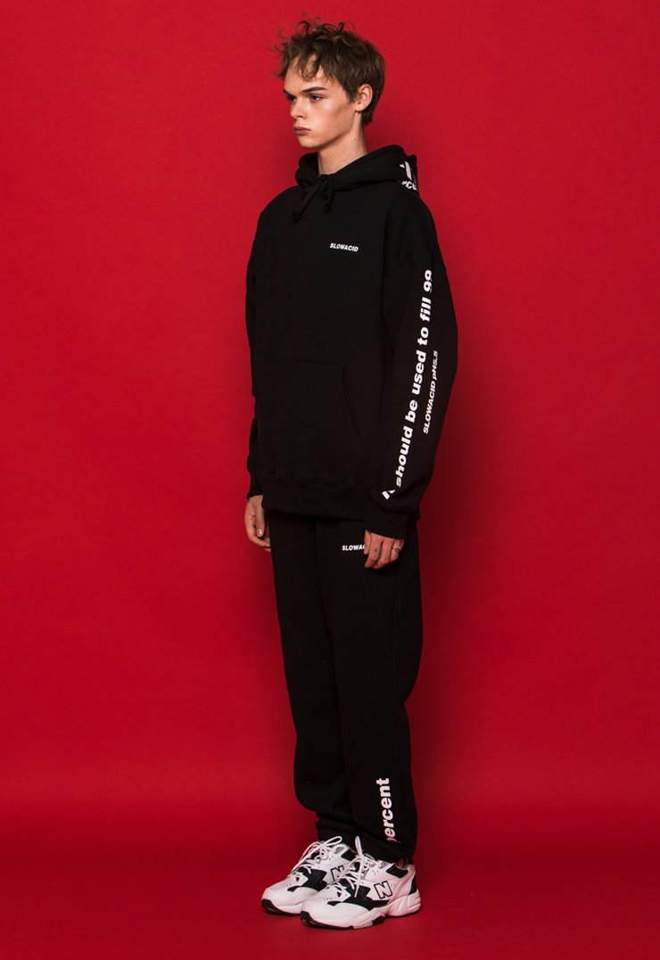 スローアシッド(SLOW ACID) Side Point Training Pants (BLACK)