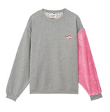 ステレオバイナルズ(Stereo Vinyls) [AW17 Pink Panther] Faux Fur Sleeve Sweatshirts(Melange Grey)