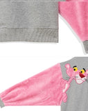 ステレオバイナルズ(Stereo Vinyls) [AW17 Pink Panther] Faux Fur Sleeve Sweatshirts(Melange Grey)
