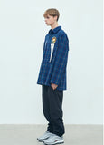 ステレオバイナルズ(Stereo Vinyls) [AW17 ISA] Constellation Flannel Shirt (Navy)