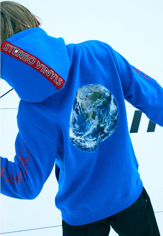 ステレオバイナルズ(Stereo Vinyls) [AW17 ISA] Planet Fleece Hoody(Blue)