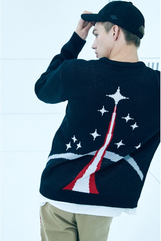 ステレオバイナルズ(Stereo Vinyls) [AW17 ISA] Spaceshuttle Knit(Black)