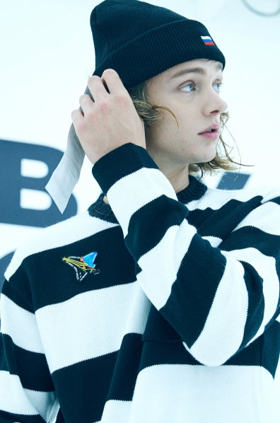 ステレオバイナルズ(Stereo Vinyls) [AW17 ISA] Stripe Knit(Black)