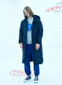 ステレオバイナルズ(Stereo Vinyls) [AW17] Bench Long Down Parka(Navy)