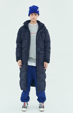 ステレオバイナルズ(Stereo Vinyls) [AW17] Bench Long Down Parka(Navy)