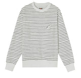 ステレオバイナルズ(Stereo Vinyls) [AW17 NOUNOU] Painting Stripe Fleece Sweatshirts(White)