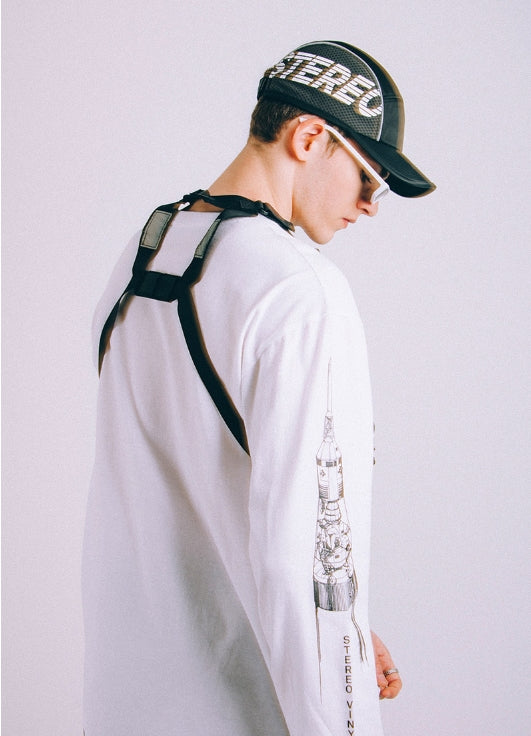 ステレオバイナルズ(Stereo Vinyls) [SS18 ISA] Mesh Panel Camp Cap(Black)