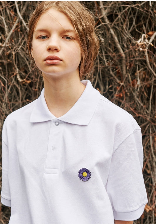 ステレオバイナルズ(Stereo Vinyls) [SS18 Thibaud] Wild Aster Pique Shirts(White)