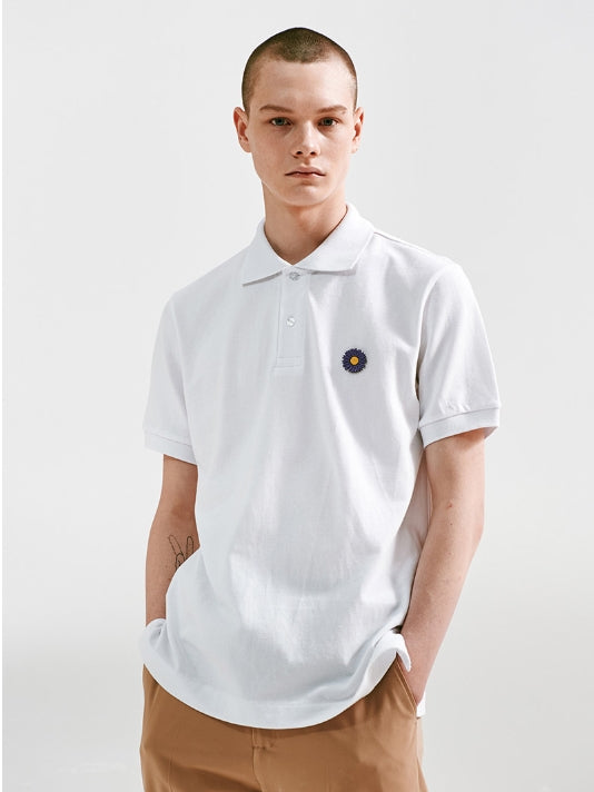 ステレオバイナルズ(Stereo Vinyls) [SS18 Thibaud] Wild Aster Pique Shirts(White)