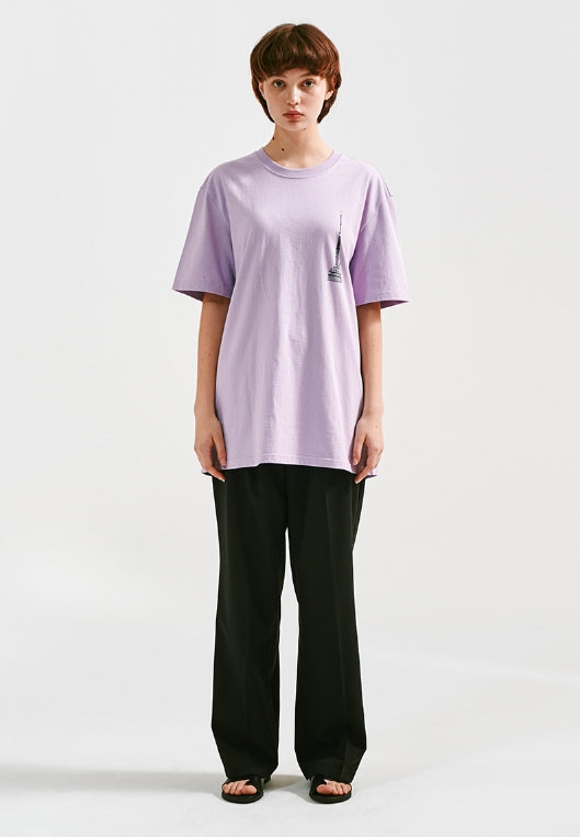 ステレオバイナルズ(Stereo Vinyls) [SS18 Thibaud] Seoul T-Shirts(Lavender)