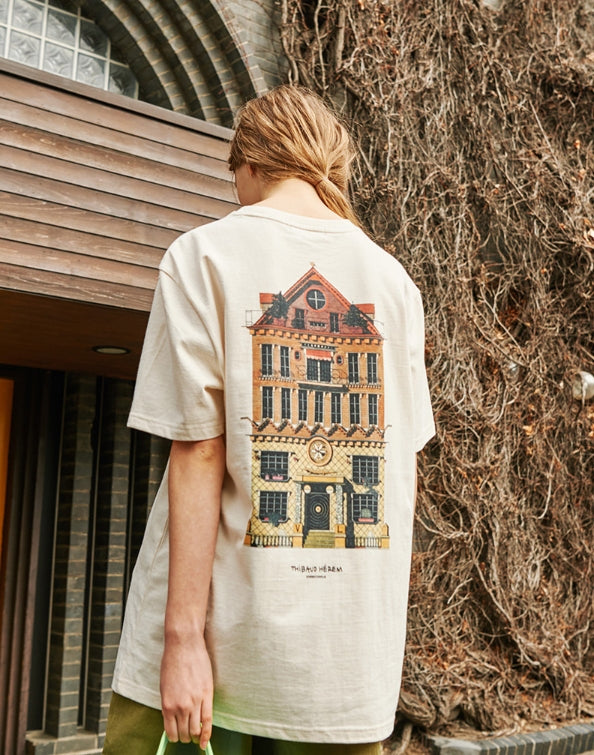 ステレオバイナルズ(Stereo Vinyls) [SS18 Thibaud] Le Lezard T-Shirts(Ivory)