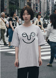 ステレオバイナルズ(Stereo Vinyls) [SS18 NOUNOU] Face S2 T-Shirts(Grey)