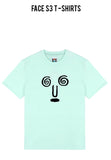 ステレオバイナルズ(Stereo Vinyls) [SS18 NOUNOU] Face S3 T-Shirts(Mint)