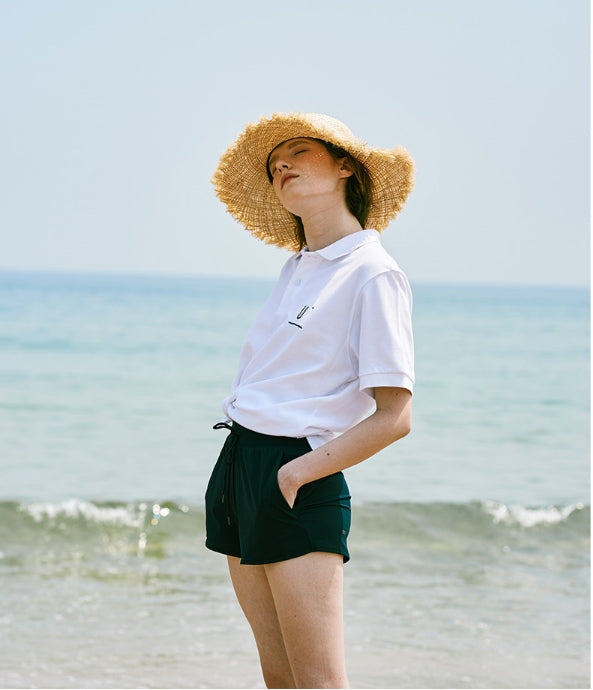 ステレオバイナルズ(Stereo Vinyls) [SS18 NOUNOU] Face Pique Shirts(White)