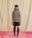 ステレオバイナルズ(Stereo Vinyls) [FW18 Pink Panther] Stripe Turtleneck Long Sleeve(Black)