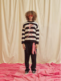 ステレオバイナルズ(Stereo Vinyls) [FW18 Pink Panther] Stripe Knit(Black)