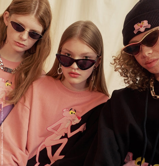 ステレオバイナルズ(Stereo Vinyls) [FW18 Pink Panther] Print Long Sleeve(Black)