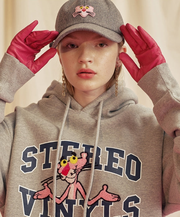 ステレオバイナルズ(Stereo Vinyls) [FW18 Pink Panther] PP Face Wool Cap(Melange Grey)