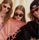 ステレオバイナルズ(Stereo Vinyls) [FW18 Pink Panther] PP Face Hoodie(Melange Grey)