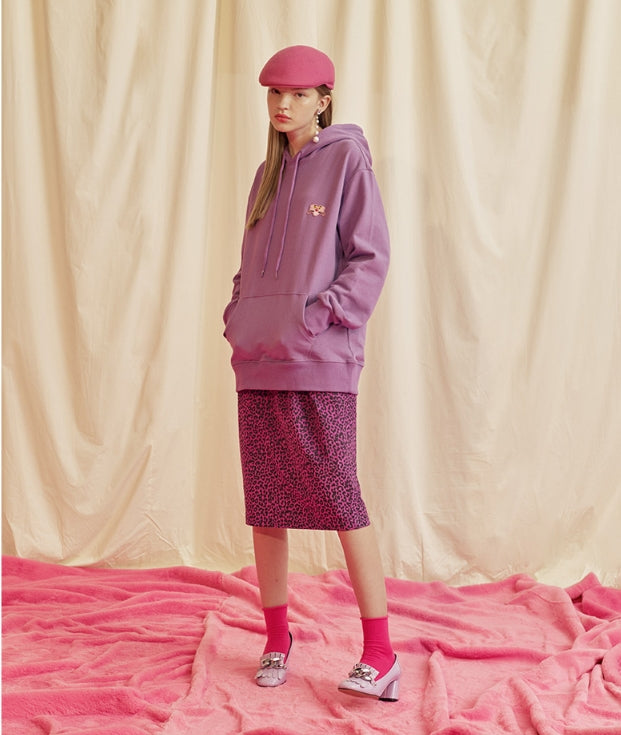 ステレオバイナルズ(Stereo Vinyls) [FW18 Pink Panther] PP Face Hoodie(Lavender)