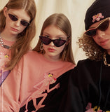 ステレオバイナルズ(Stereo Vinyls) [FW18 Pink Panther] PP Face Hoodie(Lavender)