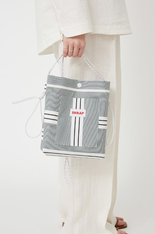 スクラップ(SKRAP) AWNING sacoche bag Green stripe