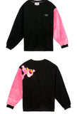 ステレオバイナルズ(Stereo Vinyls) [FW18 Pink Panther] Fur Sleeve Sweatshirts(Black)