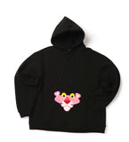 ステレオバイナルズ(Stereo Vinyls) [FW18 Pink Panther] Fur Patch Hoodie(Black)