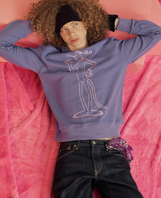 ステレオバイナルズ(Stereo Vinyls) [FW18 Pink Panther] String Sweatshirts(Blue)