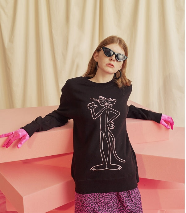 ステレオバイナルズ(Stereo Vinyls) [FW18 Pink Panther] String Sweatshirts(Black)