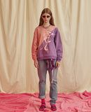 ステレオバイナルズ(Stereo Vinyls) [FW18 Pink Panther] Block Sweatshirts(Lavender)