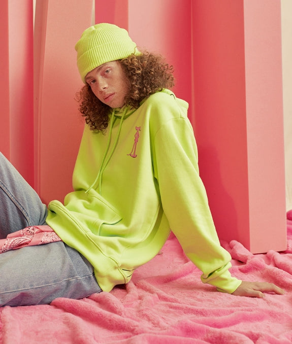 ステレオバイナルズ(Stereo Vinyls) [FW18 PinkPanther] Back Print Hoodie(Green)