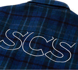 ステレオバイナルズ(Stereo Vinyls) [FW18 SCS] Logo Flannel Shirt(Blue)