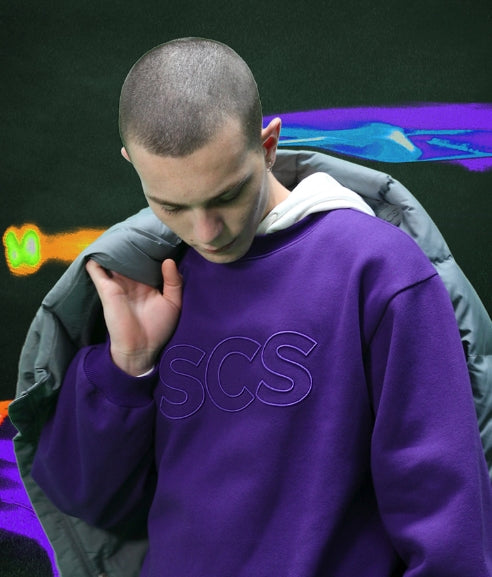 ステレオバイナルズ(Stereo Vinyls) [FW18 SCS] Logo Sweatshirts(Purple)