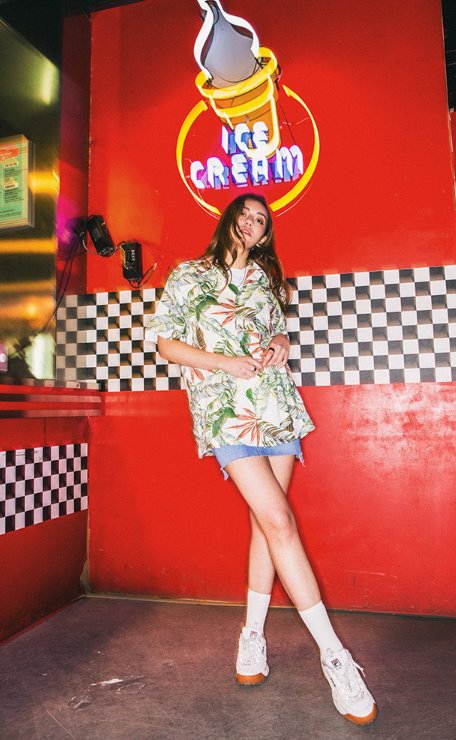 セイントペイン(SAINTPAIN) SP FLOWER HAWAIIAN SHIRT-IVORY