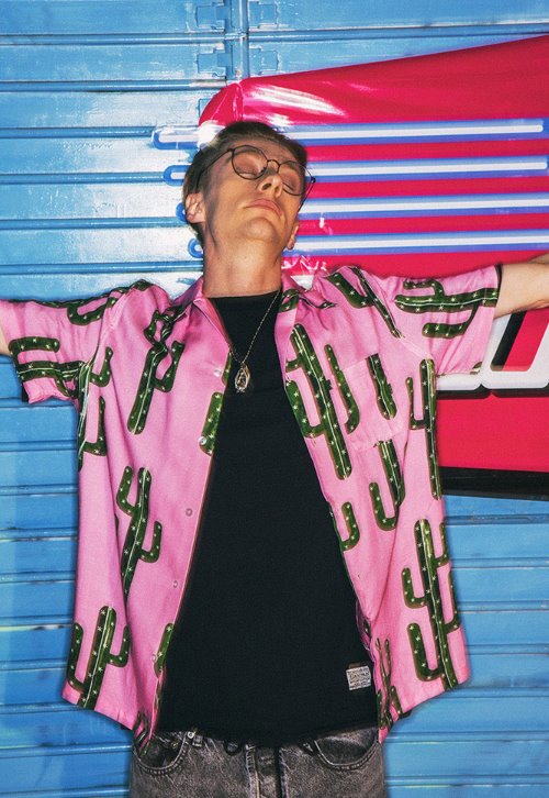 セイントペイン(SAINTPAIN) SP CACTUS HAWAIIAN SHIRT-PINK