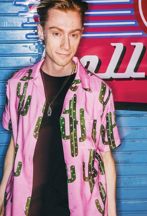 セイントペイン(SAINTPAIN) SP CACTUS HAWAIIAN SHIRT-PINK