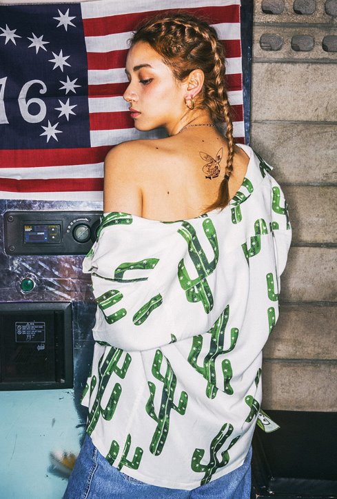 セイントペイン(SAINTPAIN) SP CACTUS HAWAIIAN SHIRT-WHITE